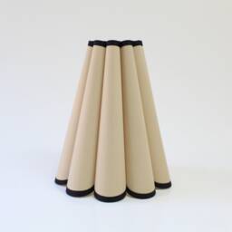 Handmade Khaki Pleated Lampshade With Black Trim-9# - thumbnail 1