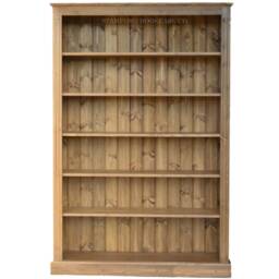 Solid Pine 6Ft Bookcase, Handcrafted Adjustable Display Shelving Unit - thumbnail 2