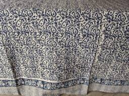 Decorative Beautiful Indian Handblock Kantha Quilt, Bedspread, Perfect Bed Matching Throw, Queen Size Cotton Bedcover, Quilt - thumbnail 1