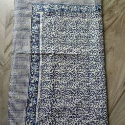 Decorative Beautiful Indian Handblock Kantha Quilt, Bedspread, Perfect Bed Matching Throw, Queen Size Cotton Bedcover, Quilt - thumbnail 3
