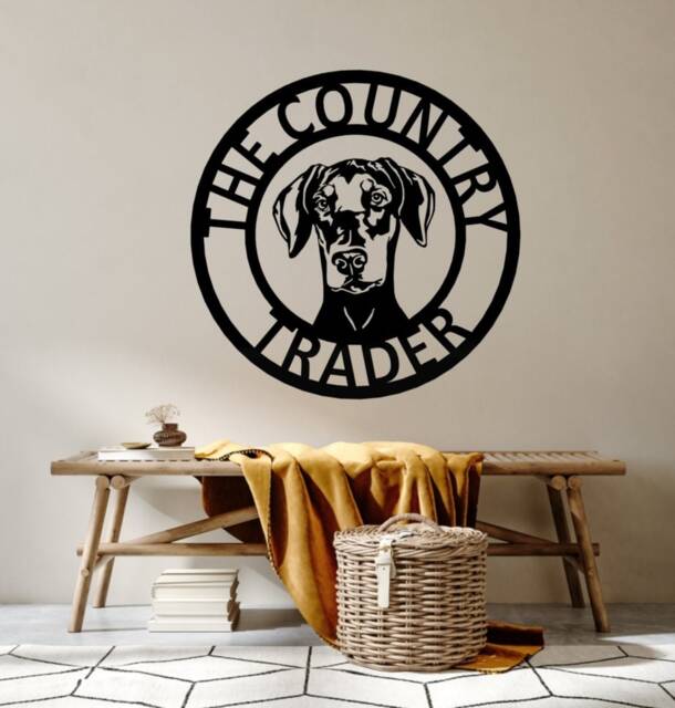 Dobermann Metal Sign Wall Art Address House Name Dog Lover Gift Kennels Groomers