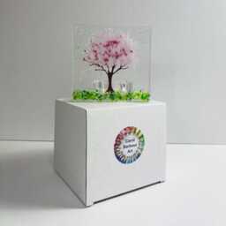 "Cherry Blossom Glass Gift Set - Tealight Holder & ""Thank You" - thumbnail 3