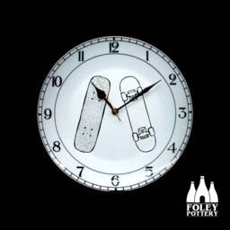 Sb Skateboard - Skate Skateboarding Illustrated Fine Bone China Bone Clock - thumbnail 2