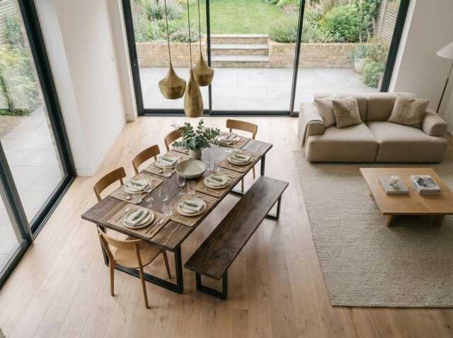 Rustic Antique Oak Dining Table, Solid Wood - Handmade Custom Sizes 80-240cm, Made To Order in The UK Free Delivery - image 1