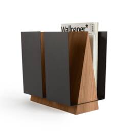 Modern Wood Magazine Rack Minimalist Home Office Decor - thumbnail 3