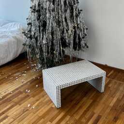 Tiled Table. Tv Side Bedside Table For Home. Coffee Shop - thumbnail 3