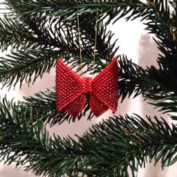 Bead Bow, Decoration For The Christmas Tree, A Gift, Decoration, New Year's Handicraft, Home - thumbnail 4