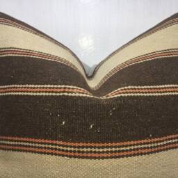 Vintage Turkish Kilim Pillow Cover, Handwoven Accent Cushion - 24x24 - thumbnail 2