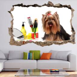 Yorkshire Terrier Dog Grooming Wall Sticker Mural Decal Poster Print Art Home Office Shop Decor Hb2 - thumbnail 3