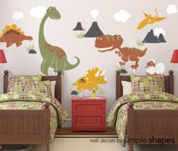 Dinosaur Wall Decals Kids Room Decor, Dino Paradise - thumbnail 3