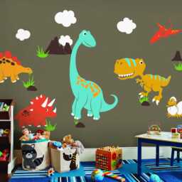 Dinosaur Wall Decals Kids Room Decor, Dino Paradise