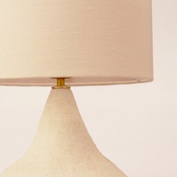 Limited Edition - Handmade Unglazed Ceramic Table Lamp Textured Stoneware Debarro De Barro - thumbnail 3