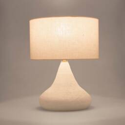 Limited Edition - Handmade Unglazed Ceramic Table Lamp Textured Stoneware Debarro De Barro - thumbnail 1