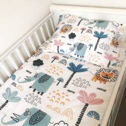 Colourful Safari Bedding, Duvet Covers, Fitted Sheets, Children's Room Decor, Kids & Baby Animal Bedding - thumbnail 1