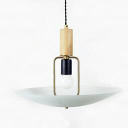 Modern Wood & Glass Pendant Fixture Light Kitchen Island Lamp Dining Room Lighting - thumbnail 4