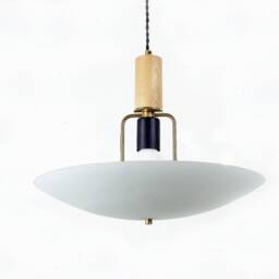 Modern Wood & Glass Pendant Fixture Light Kitchen Island Lamp Dining Room Lighting - thumbnail 3