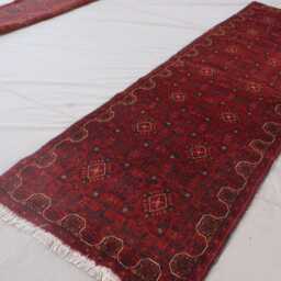 3x10 Ft Runner Rug, Afghan Hand Knotted Wool Vintage Turkmen Tribal Khal Mohammedi Carpet, Oriental Hallway Runner, Kitchen - thumbnail 3