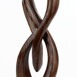 Romantic Wood Sculpture, 5Th Anniversary Gift, Handmade Art Deco Table Decor - thumbnail 3