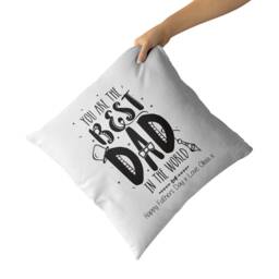 Personalised Best Dad in The World Cushion Father's Day Gift Custom Name Message Pillow Cushions Birthday Christmas Daddy Presents Keepsake - thumbnail 2