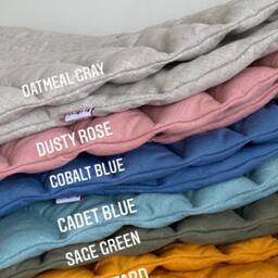Leaf Linen Rug Baby Play Mat - thumbnail 3