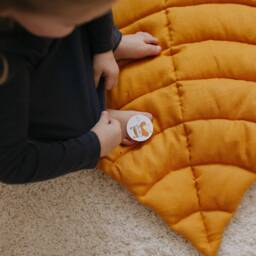 Leaf Linen Rug Baby Play Mat - thumbnail 2
