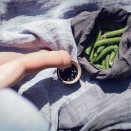 Soft Linen Blanket/Throw, Bed Scarf, Baby Blanket, Beach Wrap - thumbnail 3
