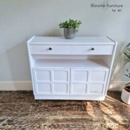 Slim Sideboard/Hallway Console in White, On Steel Hairpin Legs - By Nathan - thumbnail 3