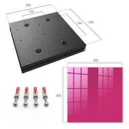 Intense Pink Wall Mounted Key Cabinet, Industrial Box, Minimalist Backgrounds & Patterns - thumbnail 4