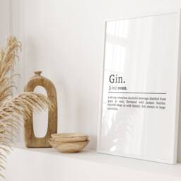 Gin Definition - Print Poster Home Decor Wall Art Kitchen D??cor Drink Gifts - thumbnail 2