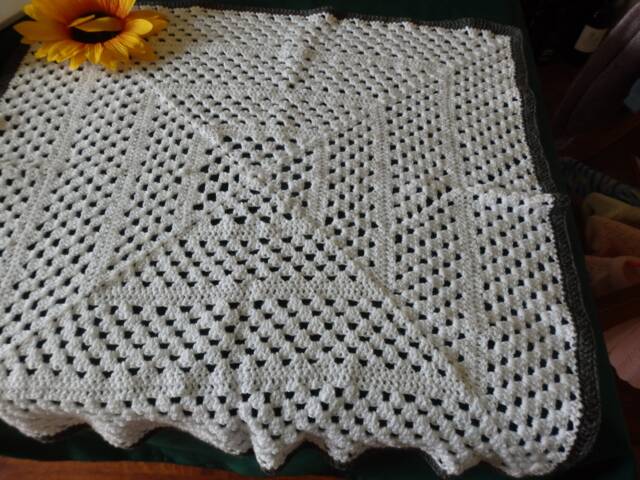 New - Hand Crochet Baby Blanket 90cms X - image 1