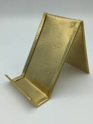 Hammered Brass Business Card Holder - Vertical Desk Organizer, U.s.a. Made
