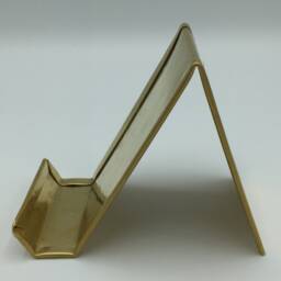 Hammered Brass Business Card Holder - Vertical Desk Organizer, U.s.a. Made - thumbnail 3