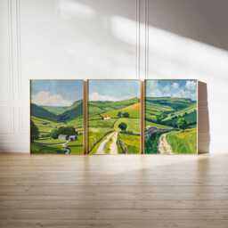 Set Of 3 Yorkshire Dales Posters, Travel Prints, Wall Art, Countryside Decor, Nature Posters - thumbnail 2