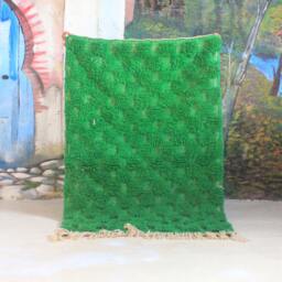 Moroccan Rug, Custom Fabulous Boujad Authentic, Azilal Green Carpet - thumbnail 1