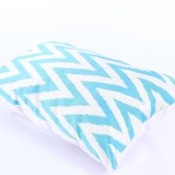 Ikat Silk Velvet Pillow 16x24 - Handmade Boho Cushion Cover Turkish Home Decor Accent - thumbnail 3