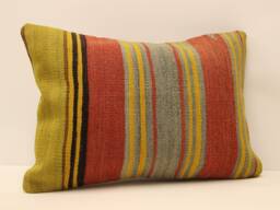 Pillow Cover - Classic Kilim Pillow Covers -Sofa Ticking -Home Decor- Cotton Decorative 14x20-Throw Covers 4Bef-347 - thumbnail 1