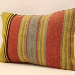 Pillow Cover - Classic Kilim Pillow Covers -Sofa Ticking -Home Decor- Cotton Decorative 14x20-Throw Covers 4Bef-347 - thumbnail 3