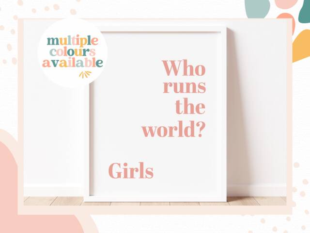 "Girls Room Print - ""Who Runs The World?" - image 1