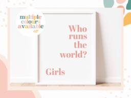 "Girls Room Print - ""Who Runs The World?" - thumbnail 1