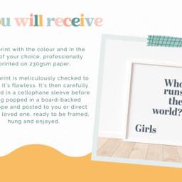 "Girls Room Print - ""Who Runs The World?" - thumbnail 2