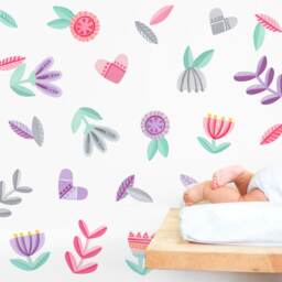 Enchanted Flora Kit Small - Fabric Wall Decal Mej