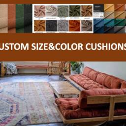 Custom Velvet Bench Cushion Cozy Floor Seating, Window Seat Cushion - thumbnail 2