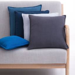 Pure Linen Pillow Cover Zipper, Soft Washed Cushioncase, Bed Cushioncover With Zip, Couch Or Sofa Pillowcase Color Softened Throw - thumbnail 3