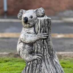 Stone Koala Statue Concrete Wildlife Sculpture Australian Animal Figurine Outdoor Nature Ornament Handmade Decoration Forest Art Gift - thumbnail 3