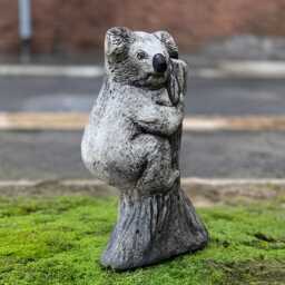 Stone Koala Statue Concrete Wildlife Sculpture Australian Animal Figurine Outdoor Nature Ornament Handmade Decoration Forest Art Gift - thumbnail 4