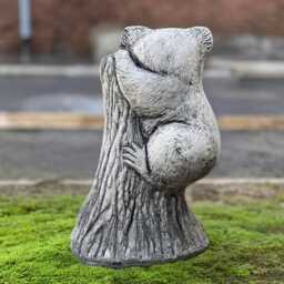Stone Koala Statue Concrete Wildlife Sculpture Australian Animal Figurine Outdoor Nature Ornament Handmade Decoration Forest Art Gift - thumbnail 2