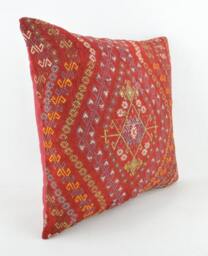 Kilim Pillow, Wool Kilim Pillow From Sarkoy 50x50 cm, 20x20 - thumbnail 2