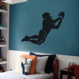 Sports Silhouette Wall Decal Boys Room Decor - thumbnail 3
