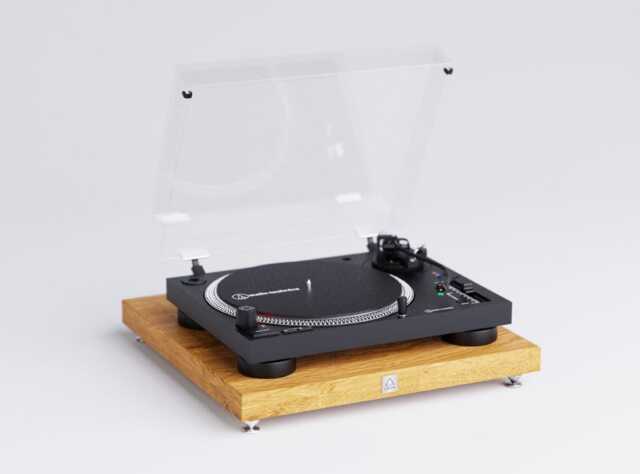 American Oak Isodeck Turntable Plinth - Isolation Platform Record Player Stand Player Plinth Hifi Rack Solid - image 1