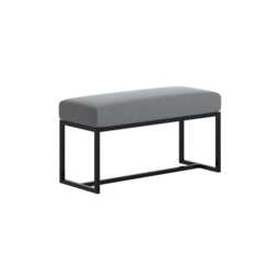Industrial Entryway Bench Thora - Metal With Upholstered Velvet Seat Modern Hallway No Assembly Custom Size & Colors - thumbnail 3